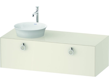 DURAVIT Tulip blanco, mueble de baño colgado en la pared, ancho 1300 x profundidad 550mm, con 1x extraíble, con tirador, WT4982L