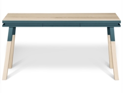 Escritorio MON PETIT MEUBLE FRANÇAIS Rectangular de Madera Maciza Con 1 Cajón 140 cm