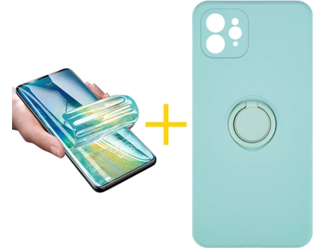 Carcasa + Protector de Pantalla para iPhone 12 Pro SKYHE Verde Agua