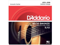 Cuerdas de Guitarra Acústica DADDARIO Ej12 (Calibre: .013-.056)