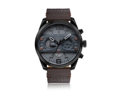Reloj De Pulsera Moderno De Cuero Para Hombre, Estudiante, Ocio, Cuarzo (blanco)