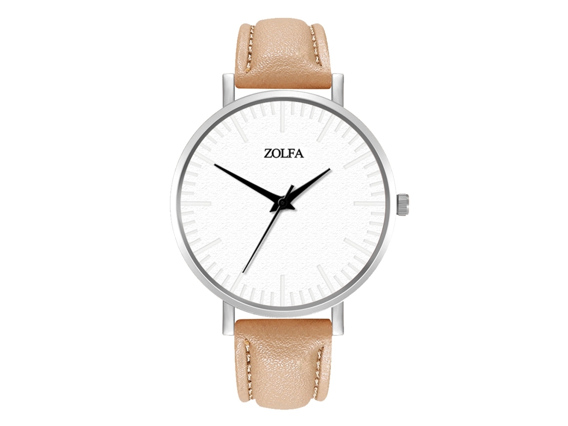 Reloj De Pulsera Analógico De Cuarzo Para Mujer, Estilo Casual Y Moderno, Resistente Al Agua, Color Beige.