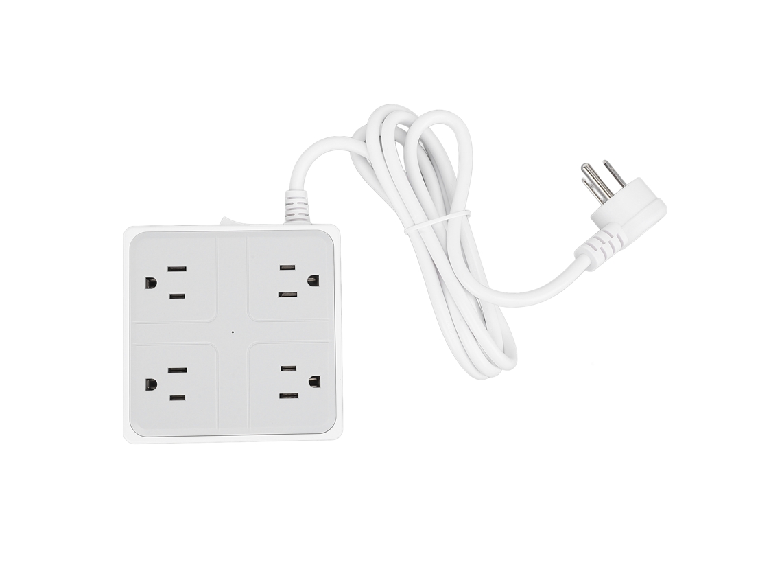 Prancha De Energia Plana 4 Tomadas 3 Portas Usb 1,5m Cabo Para Cruzeiro Viagem Casa Escritório