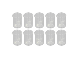10 Vasos De Precipitados De Vidrio De Borosilicato De 10 Ml Con Graduación Clara Para Laboratorio Y Experimentos.