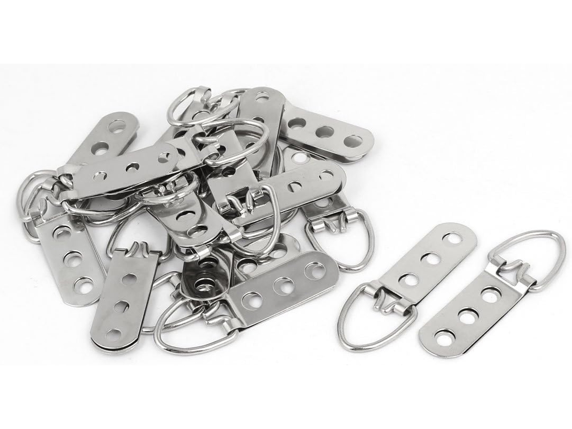 20 Piezas De Accesorios De Baño De 65 Mm X 22 Tres Agujeros, Correa De Hierro Para Marco De Fotos,