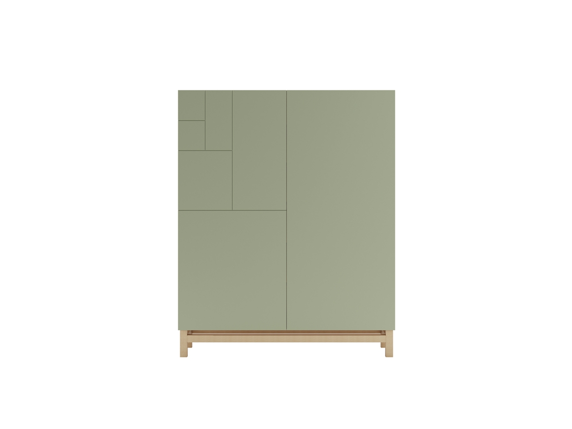 Zapatero HERDASA Volda Roble, Verde (112 x 90 x 27 cm)