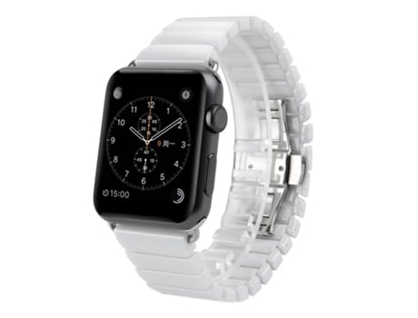 Correa de reloj inteligente para Apple Watch Series 3, 2 y 1, pulsera de cerámica delicada de 38 mm (blanca)