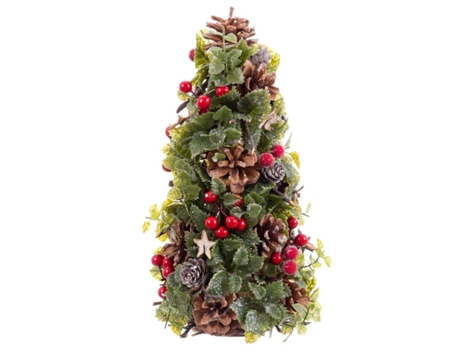 Adorno de Navidad BIGBUY CHRISTMAS Adorno Navideño Multicolor Rojo (18x18X30cm)