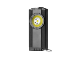 Llavero LED Linterna Llavero recargable Linterna pequeña Mini luz LED de bolsillo recargable (negro) IKIKSO
