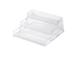 Estantería Expositora De Acrílico Transparente De 3 Niveles Para Almacenamiento En Cocina Y Baño.