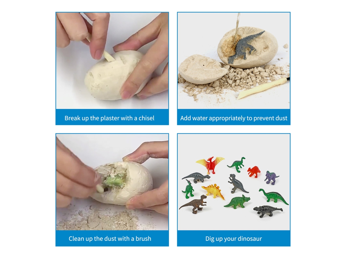 Huevos De Dinosaurio De Juguete Con 12 Dinosaurios - Herramienta Educativa Stem - Regalo Para Niños