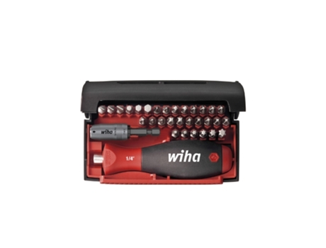 WIHA Juego de bits Collector Standard de 25 mm en surtido, de 33 unid. de 1/4", incl. caja (34686)