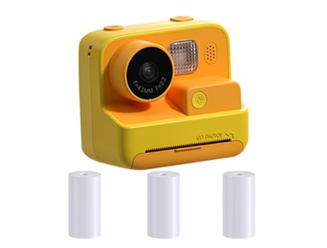 Cámara instantánea para niños HD 1080P con 3 rollos de papel de impresión