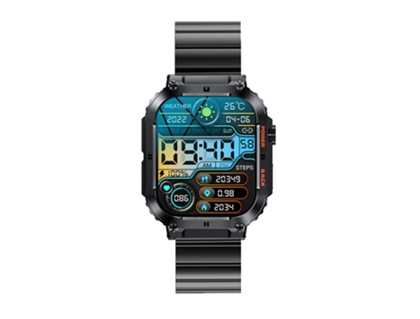 Smartwatch, reloj militar resistente al agua 100M, tiempo de espera de 70 días, negro CHRONUS