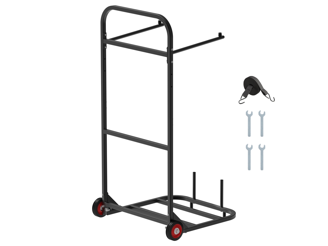 Carrito plegable para sillas Succebuy, capacidad para 10 sillas, 45 kg, negro mate