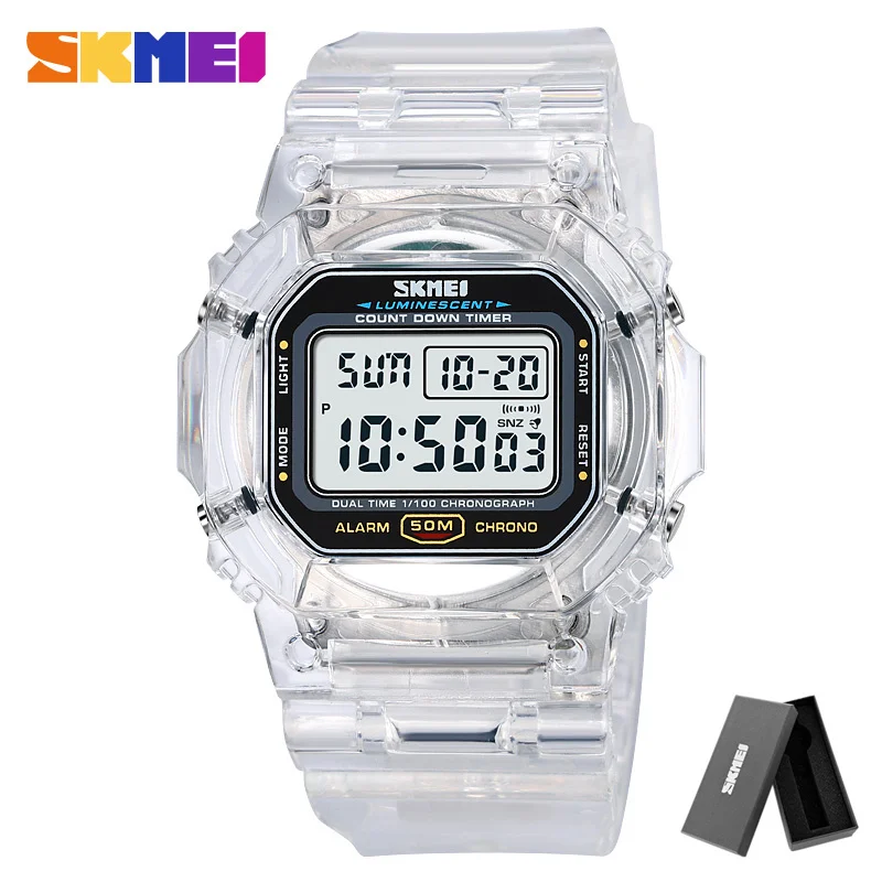 Reloj De Pulsera Multifuncional (blanco) Con Indicador De Fecha, Pantalla Retroiluminada, Cronómetro Y Función Digital.