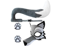 Disfraz de hombre lobo | Divertido disfraz de cosplay | Disfraz de lobo gris transpirable para Ens Vayotoy