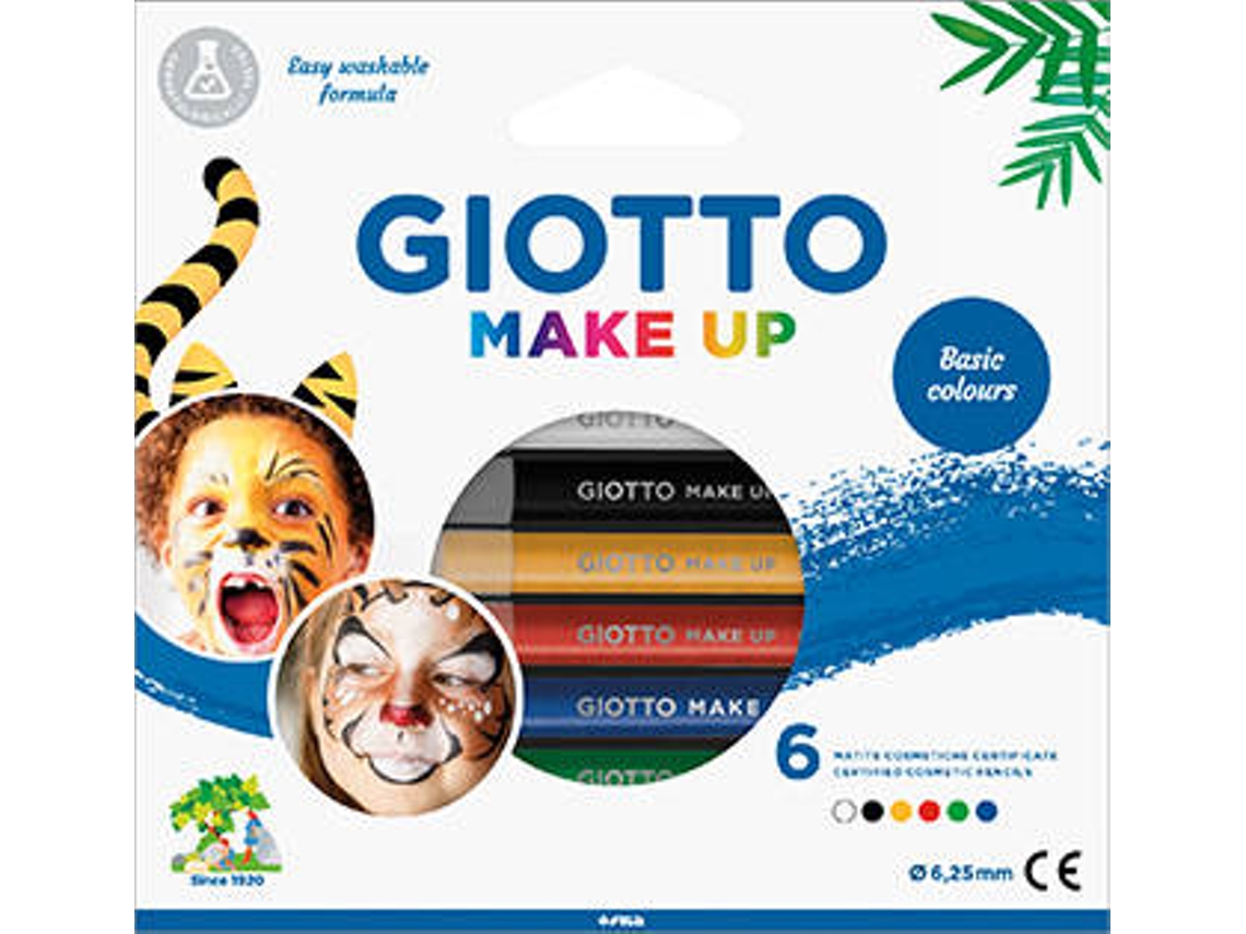 Pinturas Faciales GIOTTO Lápiz Facial Make Up Colores Clásicas (6 unidades)