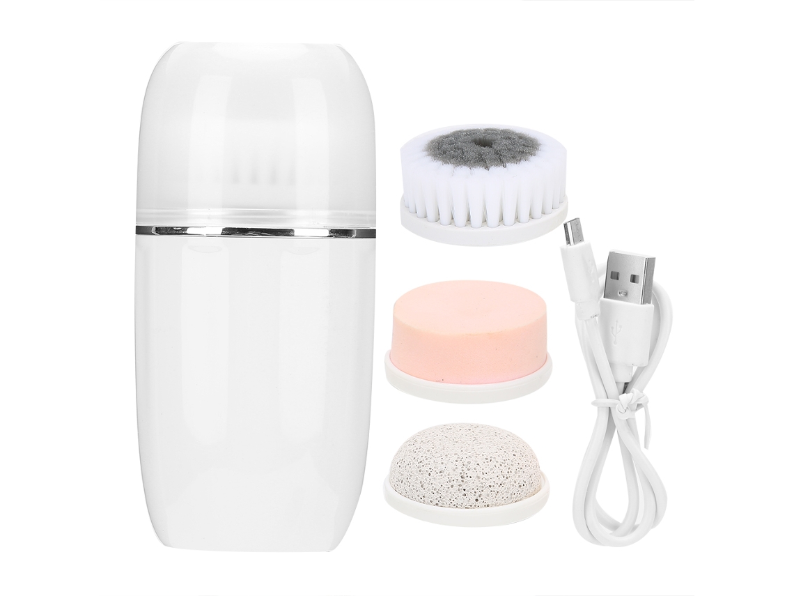 Limpiador facial eléctrico 3 en 1 con cepillo limpiador de poros, 3 velocidades y cepillos suaves.