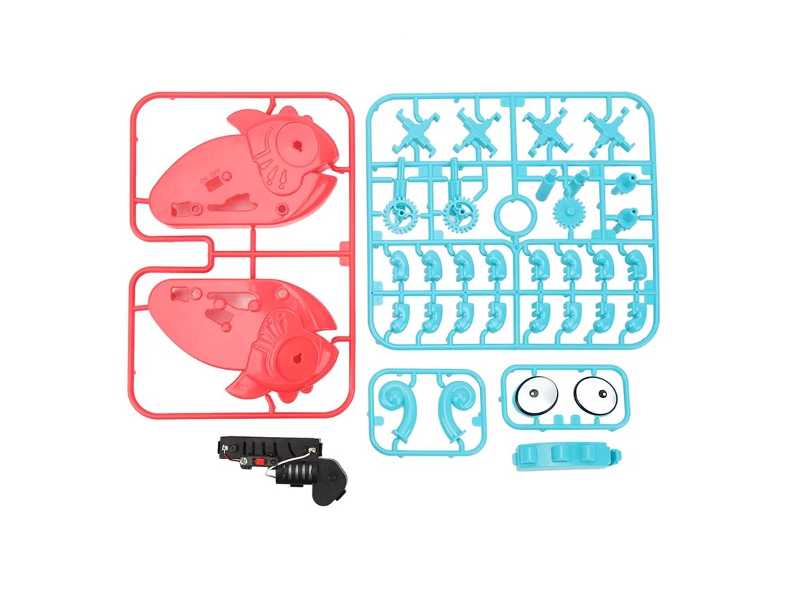 Rebe-brinquedo De Arrasto Elétrico Diy Para Crianças, Forma De Animal Bonita, Quebra-cabeça Montável, Rosa