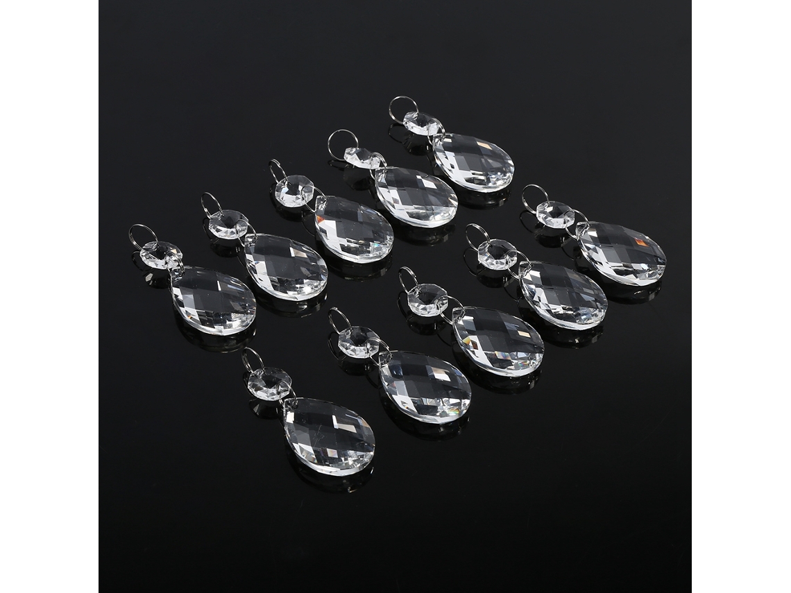 10 prismas de cristal transparente para lámparas de araña caseras