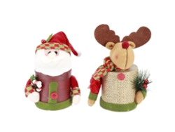 Caja navideña con dulce figura decorativa, set de regalo de 2 piezas