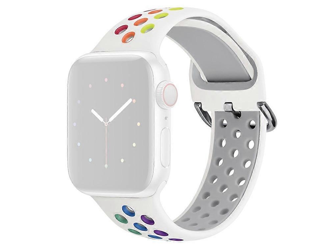 Correa de silicona suave compatible con Apple Watch Series 9, 8, 7, 41 mm / 6, 5, 4 SE, SE (2022), SE 40 mm / 3, 2, 1, 38 mm Chennnls (2023)