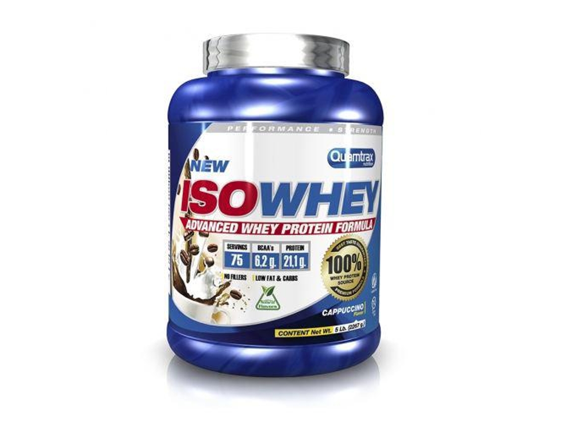 Complemento Alimentar QUAMTRAX NUTRITION Quamtrax Nutrition Iso Whey 2270 Gr Cappuccino