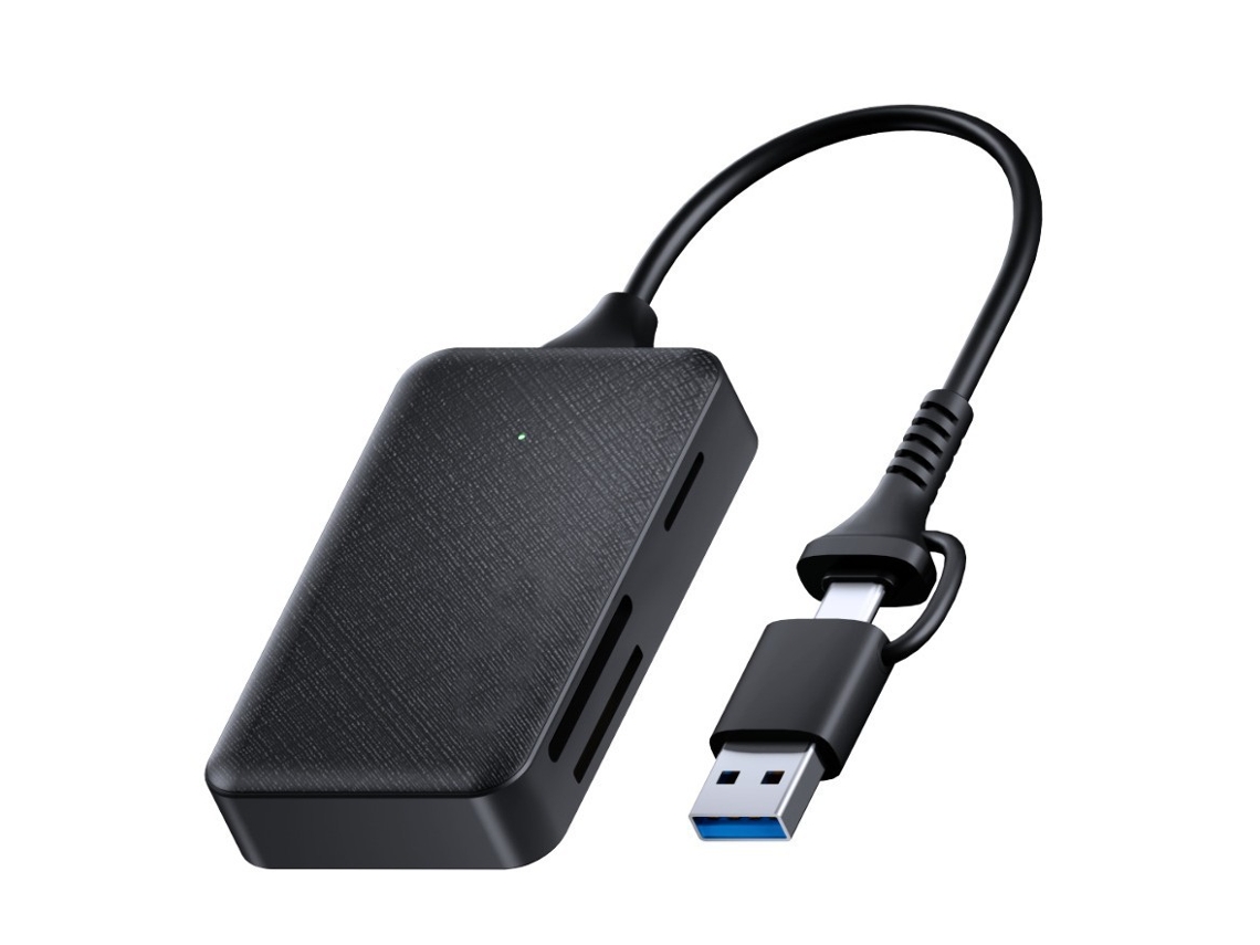 Leitor De Cartão Duplo Usb/usb-c 3.0, Compatível Com Cartões Sd E Microsd De Alta Velocidade.