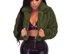 2026-chaqueta Corta Mujer De Pelo Falso Rosa Caliente Sherpa Abrigo Suave Invierno Fleece