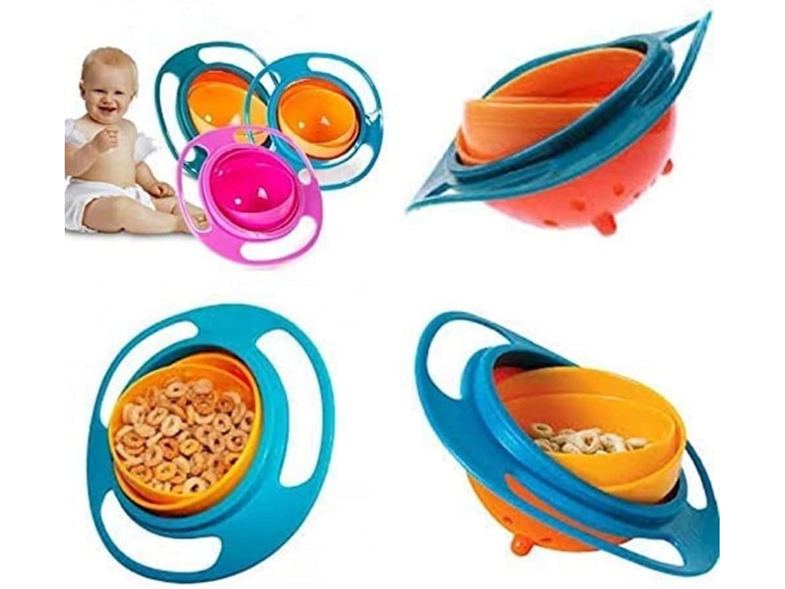 Tazón mágico Truyuety con rotación de 360º y tapa, antiderrames, para niños