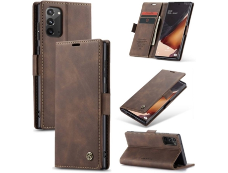 Carcasa Samsung Note 20 Livro Caseme Elite Marrón