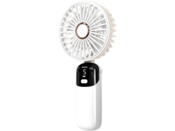 Mini Ventilador De Escritorio Usb Portátil Y Plegable Con 5 Velocidades Pequeño Silencioso Recargable Pantalla