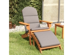 Silla de jardín Adirondack con reposapiés de acacia maciza, Dkd Home Decor