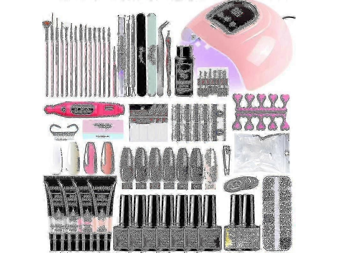 25 26 Set de decoración de uñas con lámpara secadora, herramienta para remojar esmalte de gel de poliéster GOKOCO