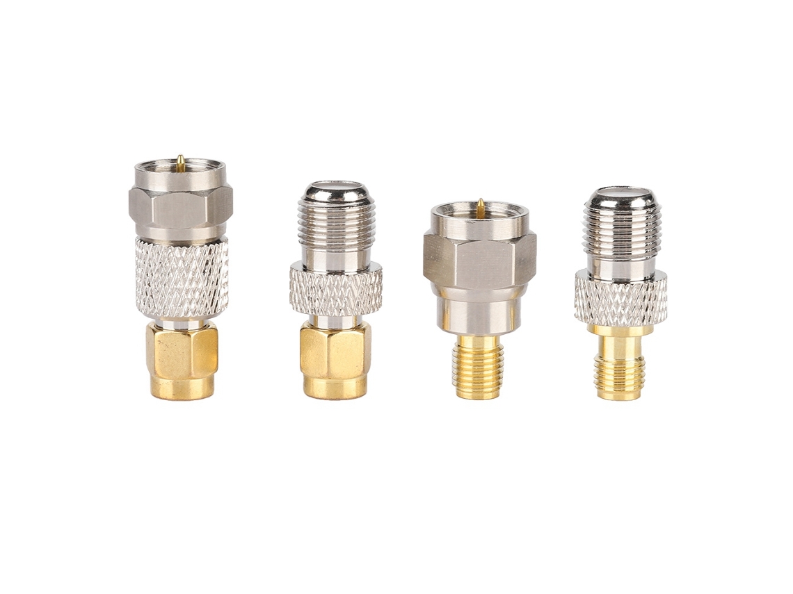4 Adaptadores Convertidores F A Sma, Antena De Latón Portátil, Conexión Estable Para Radio