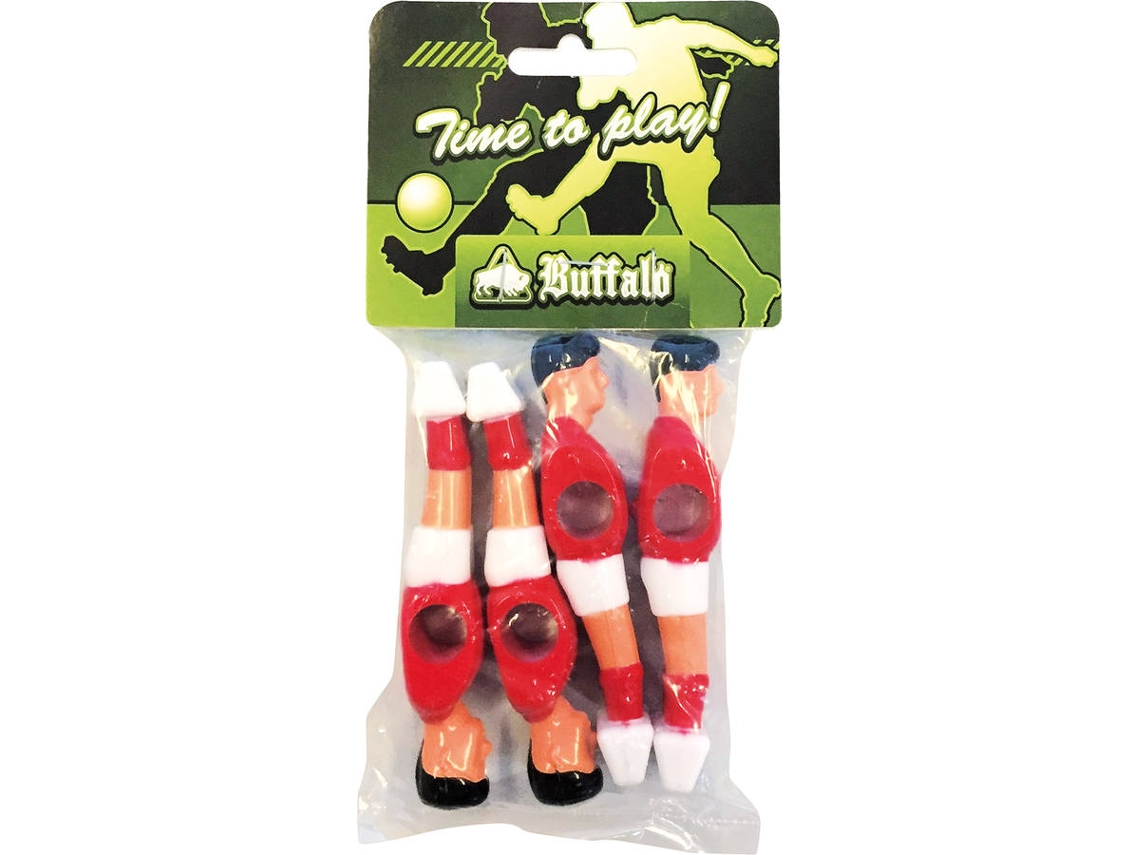 BUFFALO Futbolines 13 Mm Rojo/Blanco 4 Piezas