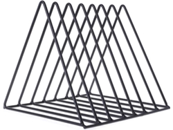 Estante Triangulo Acero Para Revistas Libros Y Correspondencia, Organizador, Negro