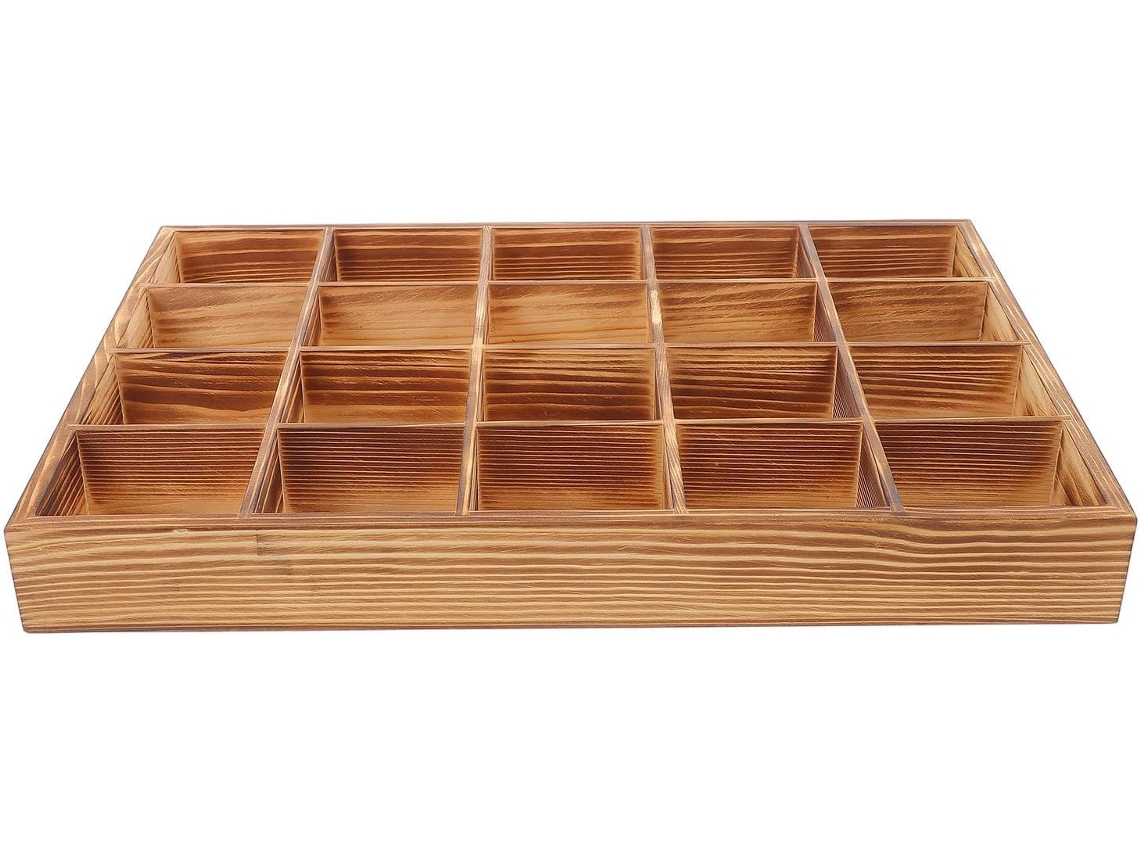 Almacenamiento Madera Ahorro Espacio Garantizado 20 Compartimentos Organiza Forma Eficiente Interior