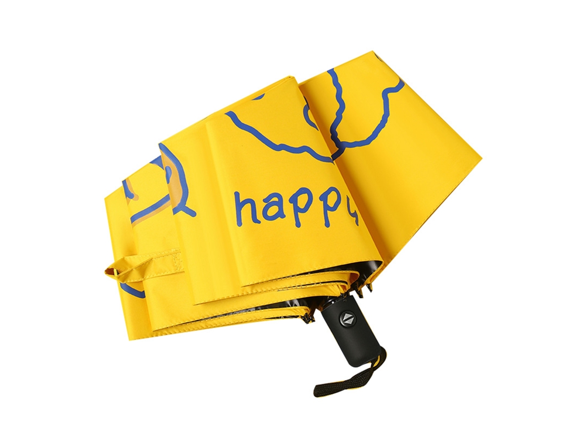 Paraguas Protector UV Automático Plegable de Vinilo con Hermoso Oso Para Exterior Amarillo