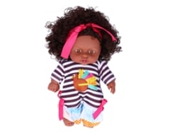 Muñeca africana realista de 25 cm (9,8 pulgadas) - Juguete infantil - Regalo de cumpleaños Q8-051c