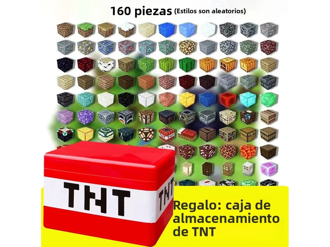(160 Piezas) Juego De Bloques De Construcción Tnt Magnéticos, Caja De Almacenamiento De Bricolaje, Conjunto De Plástico De Gran Tamaño.