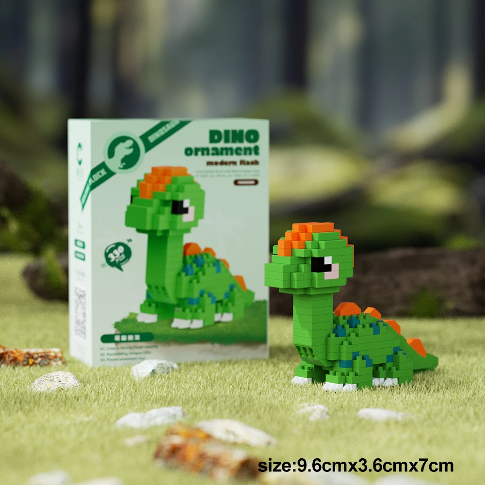Bloques De Construcción De Dinosaurios En Miniatura: Juguete Educativo Para Armar Bloques De Construcción Diy