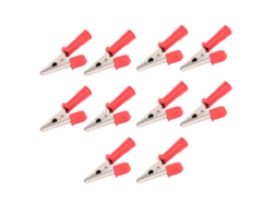 10 Llaves De Prueba Aisladas De Latón Con Enchufe De 4 Mm, Apertura De 10 Mm, 20 A J.60046 Rojo