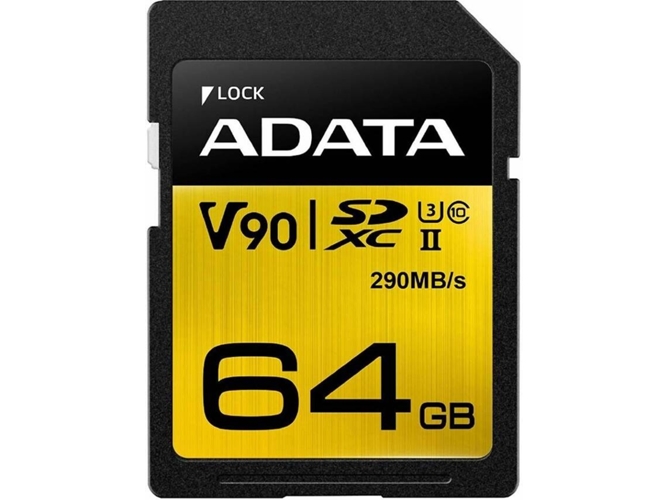 Tarjeta de Memoria SD ADATA Premier ONE SDXC UHS-II U3 Class 10 64GB