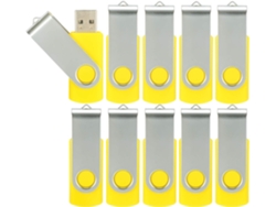 Kit de 10 memorias USB 2.0 con USB giratorios y plegables para archivar y almacenar