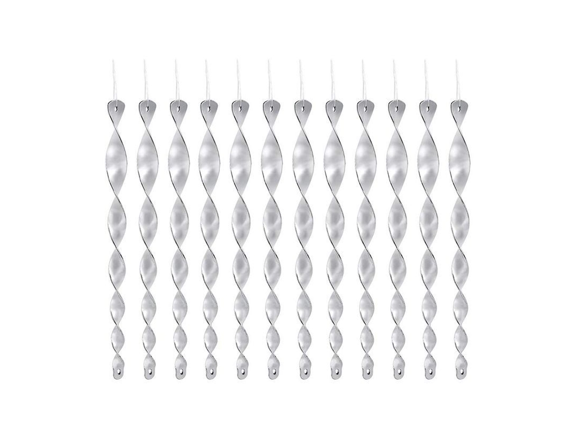 2026-12pcs Varillas Repelentes De Aves, 30cm Espirales Reflectivas Luminosas 360 Grados