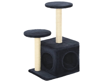 vidaXL Rascador para gatos con poste de sisal 60 cm azul oscuro
