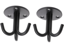 Juego 2 Ganchos Techo Acero Inoxidable Gancho Triple Montaje Pared Resistente Hamacas Elementos Decorativos