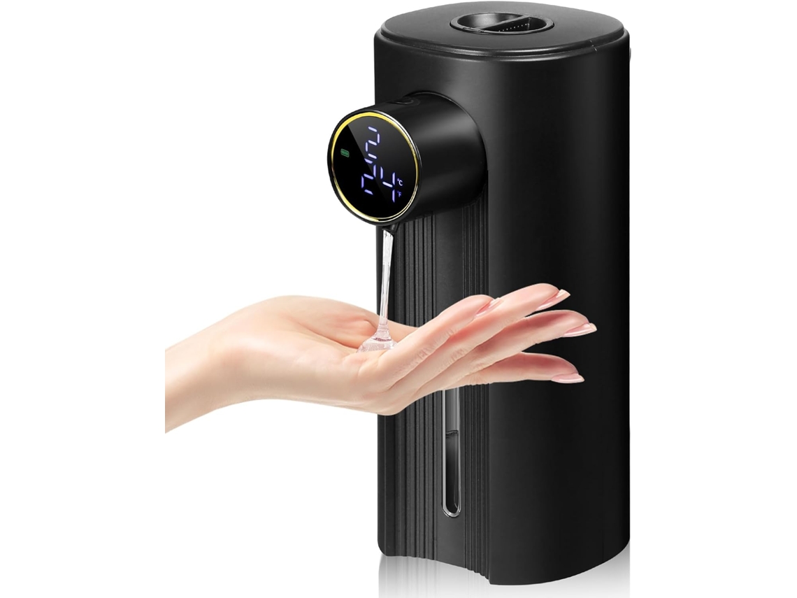 Dispensador De Jabón Automático 5 Dispensador De Jabón Eléctrico Inteligente Ajustable 350ml Negro (líquido) Gertiz